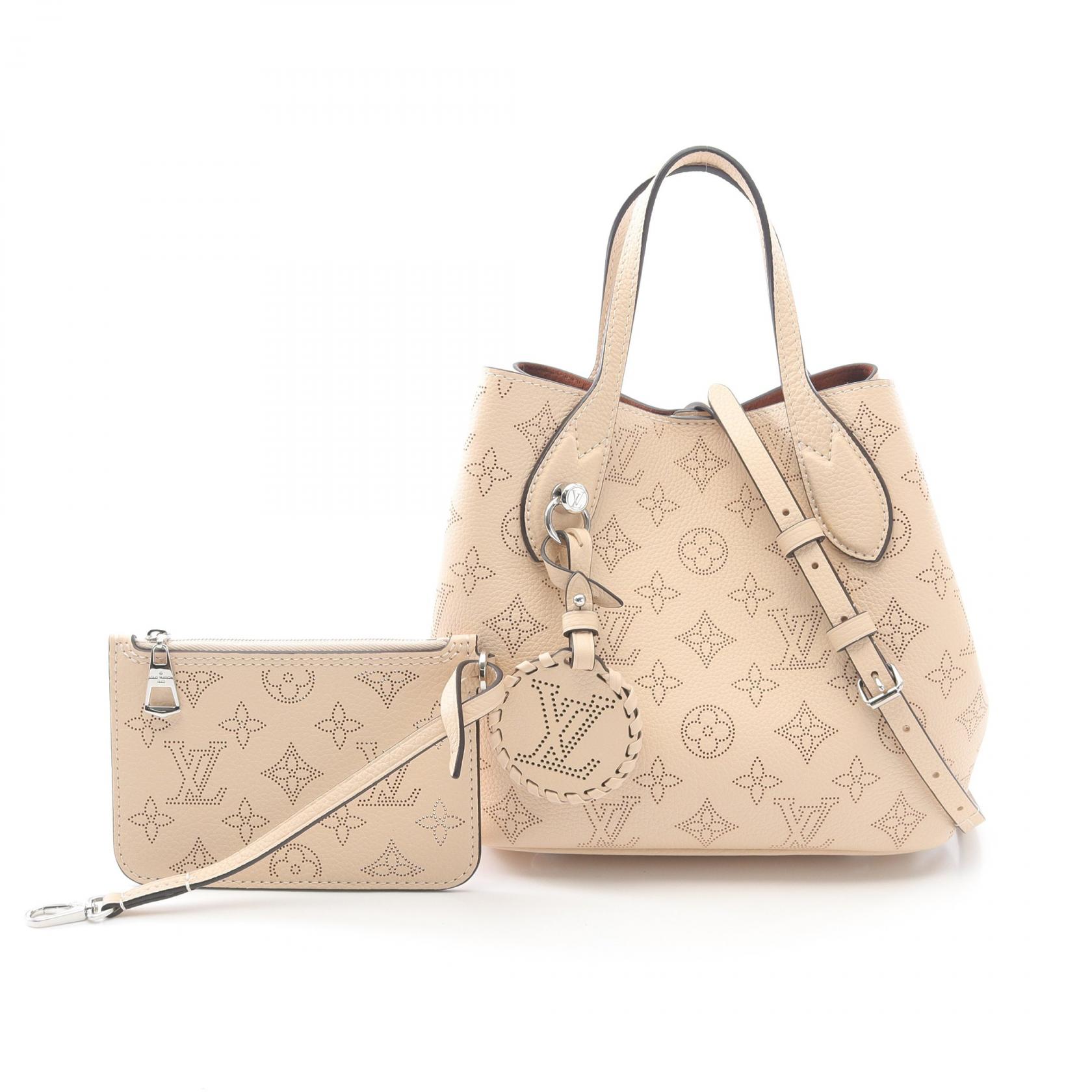 ≪5万円OFFクーポン対象≫ルイ・ヴィトン LOUIS VUITTON ブロッサムPM マヒナ ハンドバッグ バッグ レザー レディース ベージュ系 M21909 【中古】