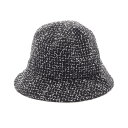 シャネル CHANEL バケット ハット 帽子 コットン レディース ブラック系 / ホワイト系 【中古】