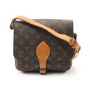 ≪8%OFFクーポン×P3倍≫ルイ・ヴィトン LOUIS VUITTON カルトシエールMM モノグラム ショルダーバッグ バッグ PVCコーティングキャンバス レザー レディース ブラウン系 M51253 【中古】(4)