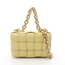 【4千円OFFクーポン対象】ボッテガヴェネタ BOTTEGA VENETA ザ チェーン カセット ショルダーバッグ バッグ ラムスキン(羊革) ラムレザー レディース イエロー系 【中古】