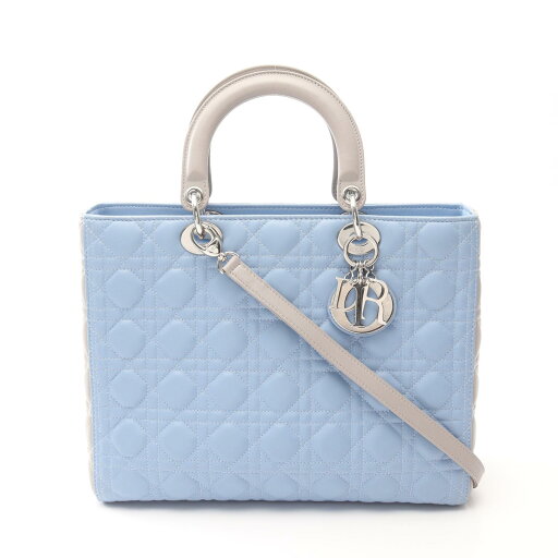 ≪3%OFFクーポン対象≫ディオール Dior レディディオール ラージ カナージュ ハンドバッグ バッグ ラムスキン(羊革) レディース ブルー系 / グレー系 【中古】 ≪3%OFFクーポン対象≫ディオール Dior レディディオール ラージ カナージュ ハンドバッグ バッグ ラムスキン(羊革) レディース ブルー系 / グレー系 【中古】