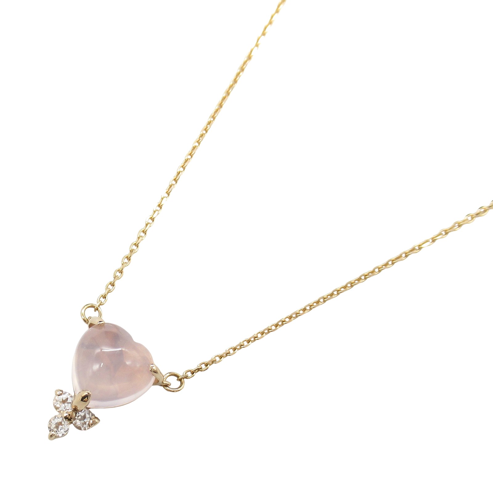 スタージュエリー STAR JEWELRY 色石 ハートネックレス ネックレス ジュエリー K18PG（ピンクゴールド） 色石 レディース ピンク系 【中古】