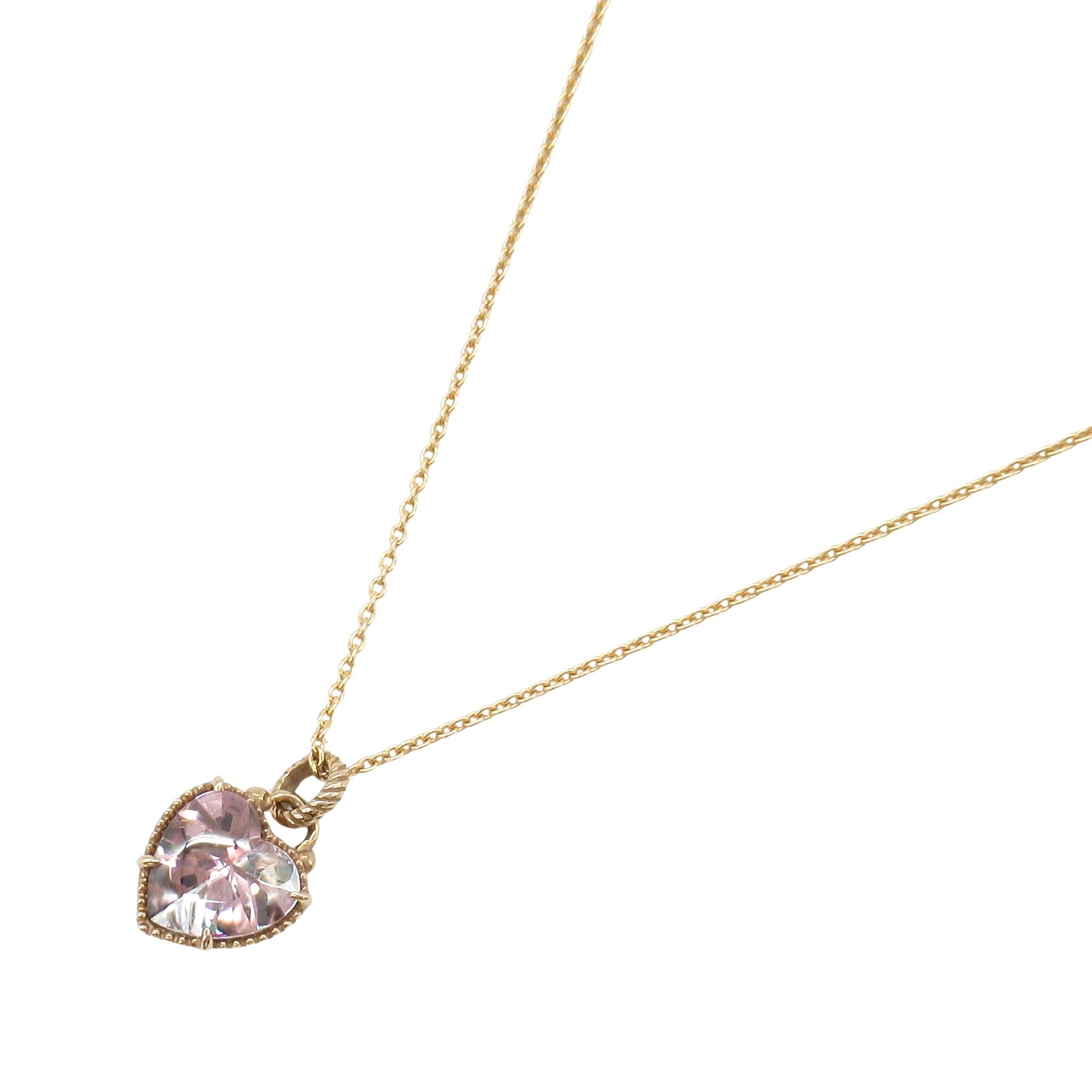 スタージュエリー STAR JEWELRY ハート 色石 ネックレス ネックレス ジュエリー K18PG（ピンクゴールド） 色石 レディース ピンク系 【中古】