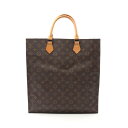 ルイ・ヴィトン LOUIS VUITTON サックプラ トートバッグ バッグ PVCコーティングキャンバス レザー モノグラム レディース ブラウン系 M51140 【中古】(4)