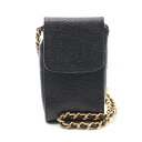 【全品5%OFFクーポン】シャネル CHANEL ココマーク アクセサリー カーフ(牛革) レディース ブラック系 【中古】
