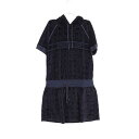 ≪5千円OFFクーポン対象≫ディオール Dior カナージュ ベロア フーディ ワンピース 衣料品 トップス コットン レディース ネイビー系 213R02A4...