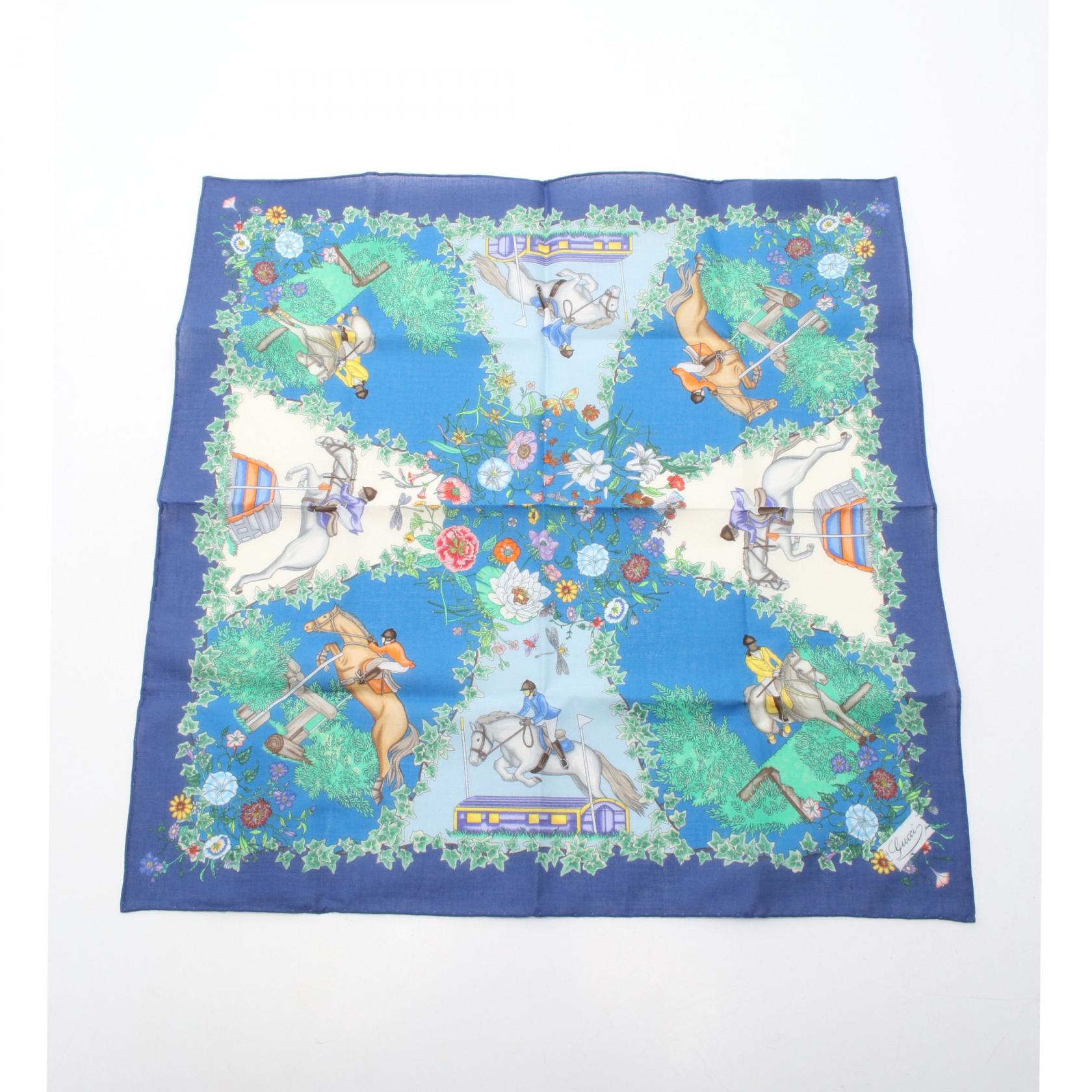 GUCCI グッチ ストール 茶x青系(総柄) - 4500424D0020 楽天市場】グッチ GUCCI(素材(生地・毛糸)綿・コットン