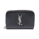 サンローラン SAINT LAURENT YSLロゴ コインケース 財布 レザー メンズ ブラック系 5354110SX0E1000 【新品】