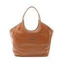 ≪3万円OFFクーポン対象≫ミュウ ミュウ Miu Miu アイビー ラージ トートバッグ バッグ レザー レディース ブラウン系 5BG286 【中古】