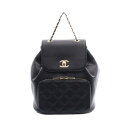 ≪5万円OFFクーポン対象≫シャネル CHANEL ビジネスアフィニティ マトラッセ リュックサック バックパック バッグ カーフ(牛革) レディース ブラック系 A93748 【中古】