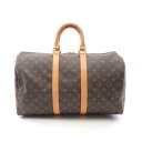 【4千円OFFクーポン対象】ルイ・ヴィトン LOUIS VUITTON キーポル45 モノグラム ボストンバッグ バッグ PVCコーティングキャンバス レザー メンズ レディース ブラウン系 M41428 【中古】