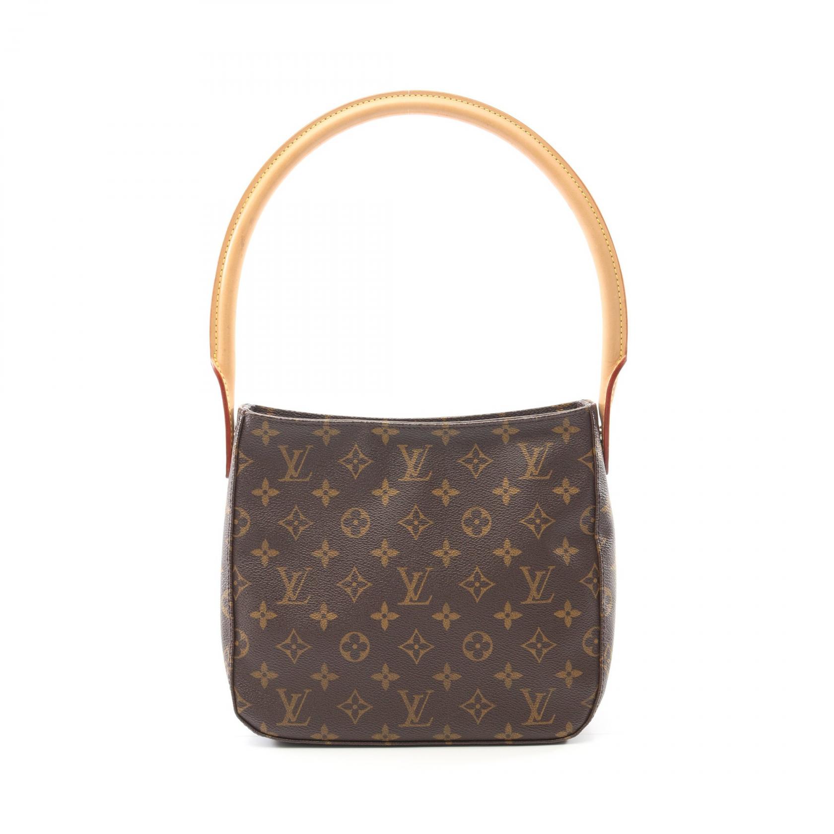 ≪全品5%OFF＆まとめ買い対象≫ルイ・ヴィトン LOUIS VUITTON ルーピングMM モノグラム ショルダーバッグ バッグ PVCコーティングキャンバス レザー レディース ブラウン系 M51146 【中古】
