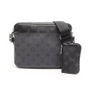 【全品5%OFFクーポン】ルイ・ヴィトン LOUIS VUITTON トリオ メッセンジャー モノグラム エクリプス ショルダーバッグ バッグ PVCコーティングキャンバス レザー メンズ ブラック系 / グレー系 M69443 【中古】