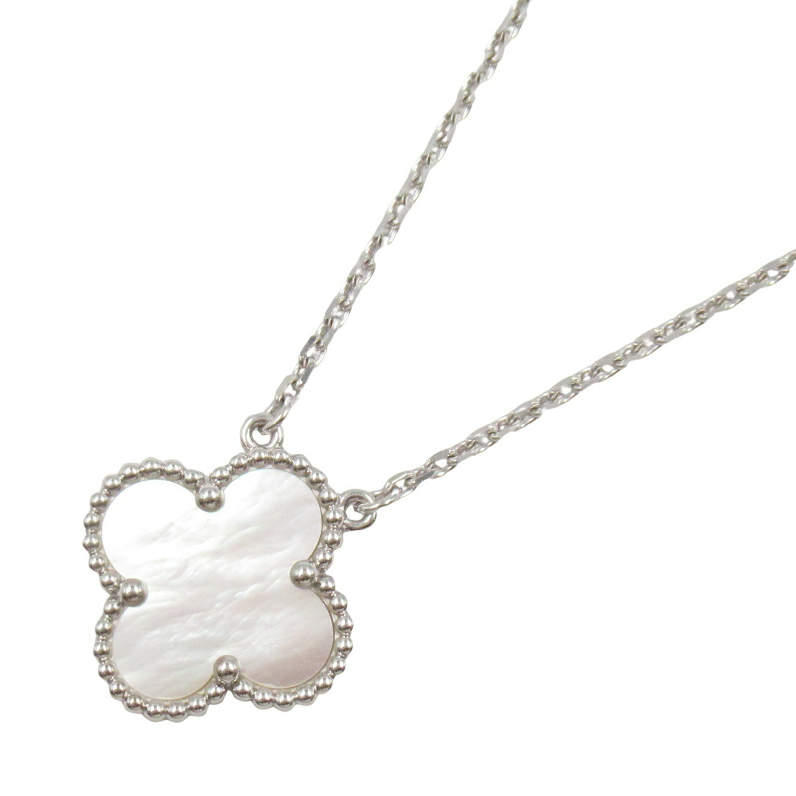 ヴァンクリーフ＆アーペル Van Cleef & Arpels ヴィンテージアルハンブラ ネックレス マザーオブパール ネックレス ジュエリー K18WG（ホワイトゴールド） マザーオブパール レディース ホワイト系 VCARF48700 【中古】のサムネイル