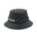 ≪3%OFFクーポン対象≫セリーヌ CELINE ハット 帽子 ナイロン レディース ブラック系 24AUB0930C 【中古】