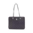 シャネル CHANEL マトラッセ ラージショッピングバッグ トートバッグ バッグ レザー グレインドカーフスキン レディース ブラック系 A91046 【中古】