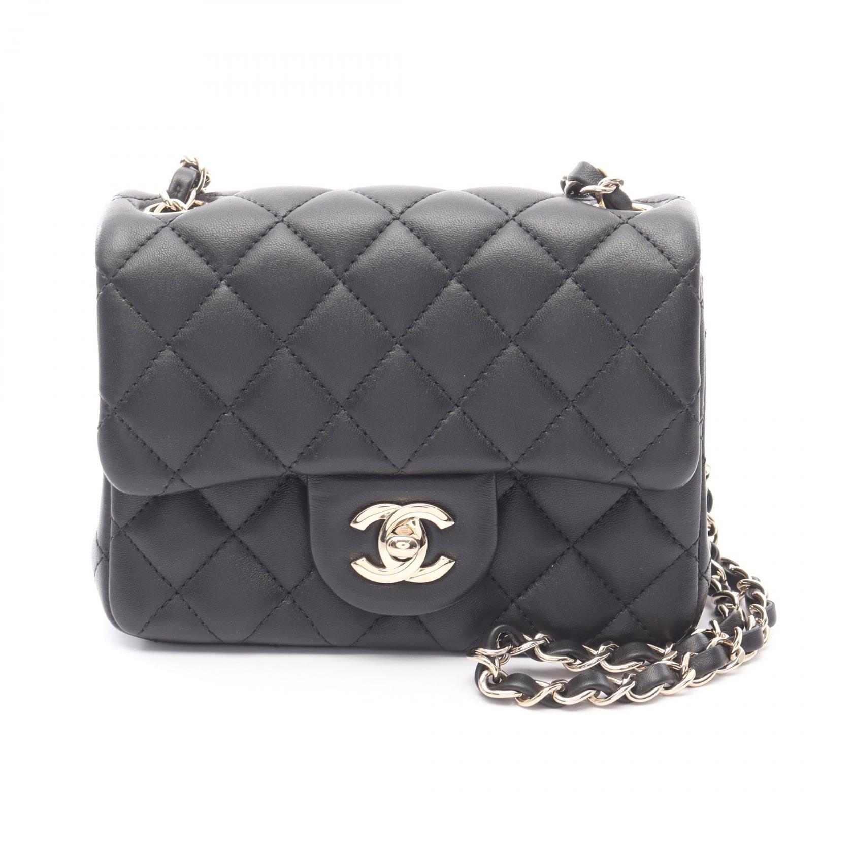 シャネル CHANEL ミニマトラッセ ショルダーバッグ バッグ ラムスキン（羊革） レディース ブラック系 A35200 【中古】のサムネイル