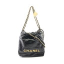 シャネル CHANEL CHANEL 22 ミニ ショルダーバッグ バッグ レザー レディース ブラック系 AS3980 【中古】