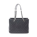 シャネル CHANEL マトラッセ グランドショッピング GST トートバッグ バッグ レザー グレインドカーフスキン レディース ブラック系 A50995 【中古】