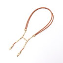 ≪8%OFFクーポン×P3倍≫エルメス HERMES バンブービスチェ ネックレス ジュエリー レザー GP(ゴールドメッキ) レディース ブラウン系 【中古】