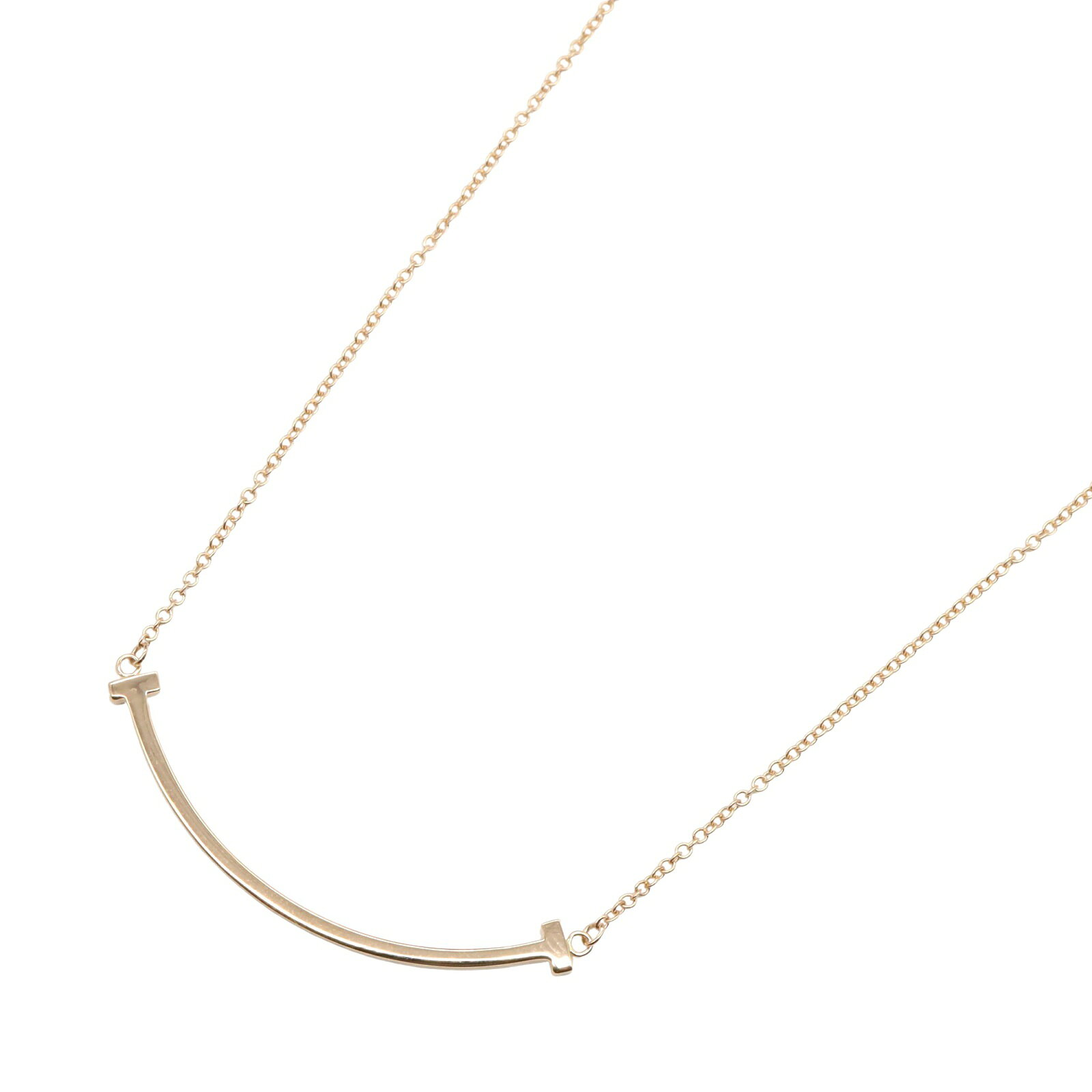 ≪全品5%OFF&まとめ買い対象≫ティファニー TIFFANY&CO Tスマイル スモール ネックレス ネックレス ジュエリー K18PG(ピンクゴールド) メ...