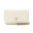 シャネル CHANEL マトラッセ ショルダーバッグ バッグ レザー グレインドカーフスキン レディース ホワイト系 【中古】