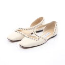 ジミーチュウ JIMMY CHOO JOEZIE FLAT 靴 レザー レディース アイボリー系 【中古】