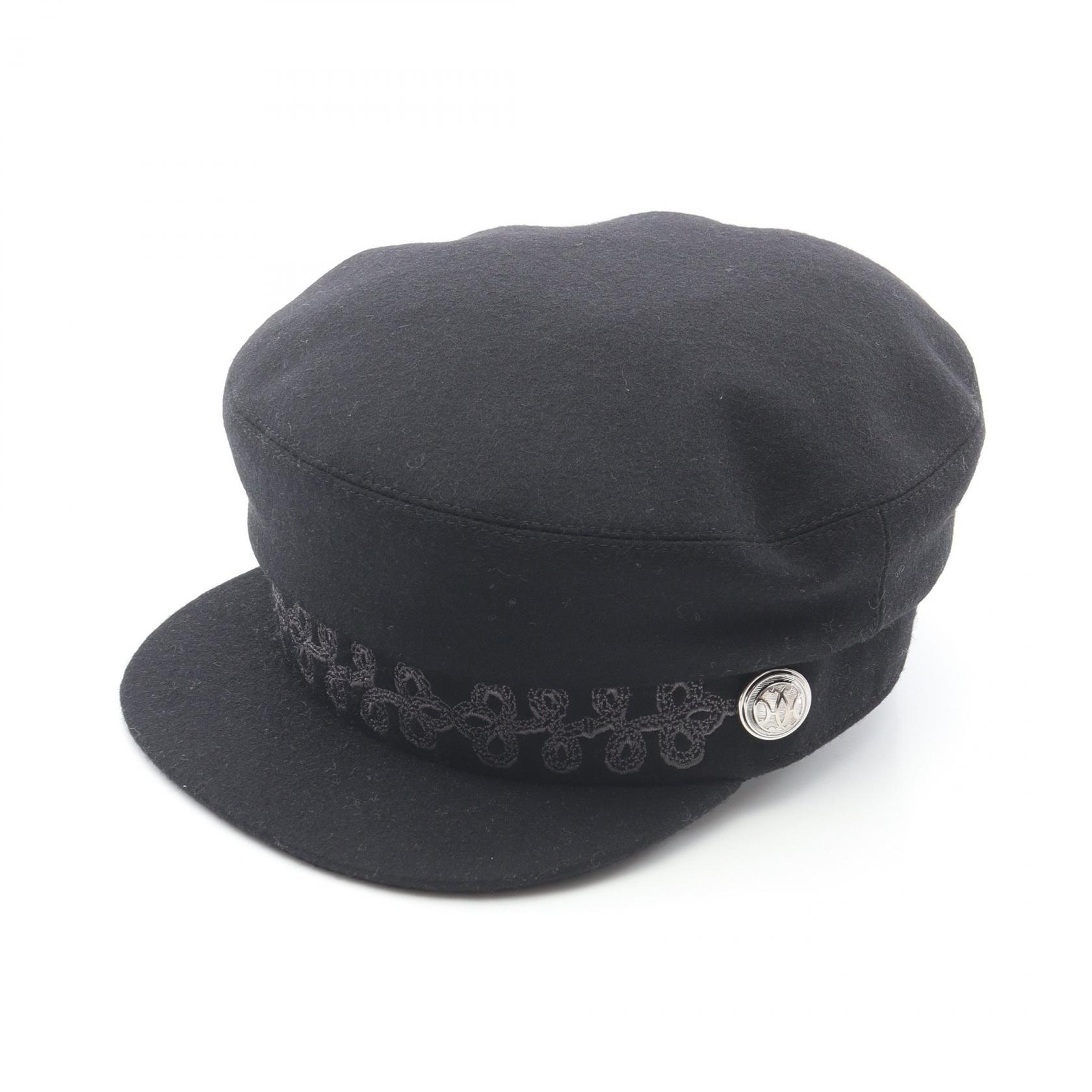 【ポイント5倍〜11/18 23:59まで】エルメス HERMES キャスケット カブール アン フィネス 帽子 ウール レディース ブラック系 【中古】