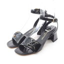 ≪3%OFFクーポン対象≫ルイ・ヴィトン LOUIS VUITTON シェイク サンダル 靴 パテントレザー レディース ブラック系 1ABVV6 【中古】