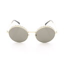 シャネル CHANEL ラウンドシェイプ サングラス 衣料品 GP / フェイクパール レディース ゴールド系 4234-H 【中古】