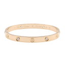 【全品5%OFFクーポン】カルティエ CARTIER ラブブレス 4PD ブレスレット アクセサリー K18PG(ピンクゴールド) ダイヤモンド レディース ク...