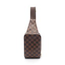 【全品5%OFFクーポン】ルイ・ヴィトン LOUIS VUITTON ジェロニモス ウエストバッグ ボディバッグ バッグ PVCコーティングキャンバス ダミエ メンズ レディース ブラウン系 N51994 【中古】