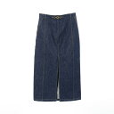 パトゥ PATOU スリット入り ミディスカート スカート 衣料品 ボトムス コットン ポリエステル レディース ネイビー系 SK0500008602D 【中古...