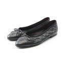 ≪3%OFFクーポン対象≫シャネル CHANEL バレリーナ マトラッセ パンプス 靴 レザー レディース ブラック系 G26250. 【中古】