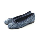 ≪3%OFFクーポン対象≫シャネル CHANEL BALLERINA バレリーナ パンプス 靴 デニム レディース ネイビー系 G02819 【中古】