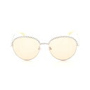 ≪3%OFFクーポン対象≫シャネル CHANEL パントシェイプ サングラス 衣料品 メタル レディース シルバー系 【中古】