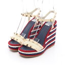 ≪3%OFFクーポン対象≫ヴァレンティノ・ガラヴァーニ Valentino Garavani ロックスタッズ サンダル 靴 レザー ファブリック レディース ネ...