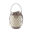 【月末限定×ポイント5倍】グッチ GUCCI オフィディア ミニ バケットバッグ GGスプリーム ハンドバッグ バッグ PVCコーティングキャンバス レザー レディース ベージュ系 / ブラウン系 7601999AAD98341 【新品】
