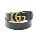 グッチ GUCCI GGマーモント ベルト 衣料品 レザー メンズ ブラック系 - 【中古】