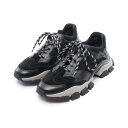 モンクレール MONCLER TERRY SCARPA スニーカー 靴 レザー スウェード メンズ ブラック系 【中古】