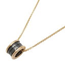 ブルガリ BVLGARI B-zero1 ネックレス セラミック ネックレス ジュエリー K18PG(ピンクゴールド) セラミック メンズ レディース ブラック...