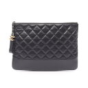 【4千円OFFクーポン対象】シャネル CHANEL ガブリエルドゥ シャネル セカンドバッグ クラッチバッグ バッグ ラムスキン(羊革) レディース ブラック系 【中古】
