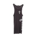 クロムハーツ CHROME HEARTS CHクロス タンクトップ 衣料品 トップス コットン メンズ ブラック系 / ホワイト系 【中古】