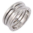 ブルガリ BVLGARI B-zero1 ビーゼロワン リング 3バンド リング・指輪 ジュエリー K18WG(ホワイトゴールド) メンズ レディース シルバー系 【中古】