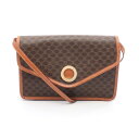 【全品5%OFFクーポン】セリーヌ CELINE マカダム ショルダーバッグ バッグ PVCコーティングキャンバス レザー メンズ レディース ブラウン系 【中古】