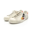 グッチ GUCCI GUCCI × Disney スニーカー 靴 レザー メンズ ベージュ系 / マルチカラー 603697 【中古】