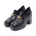 セリーヌ CELINE TESS トリオンフ ローファー 靴 レザー レディース ブラック系 360743602C 【中古】