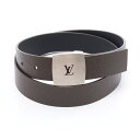 ルイ・ヴィトン LOUIS VUITTON サンチュール LVカット タイガ ベルト 衣料品 レザー レディース ブラウン系 R10076 【中古】