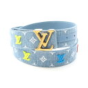 ルイ・ヴィトン LOUIS VUITTON サンチュール LVニューウェーブ ベルト ベルト 衣料品 デニム レディース ブルー系 / マルチカラー M0146...