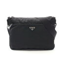 【全品5%OFFクーポン】プラダ PRADA ショルダーバッグ バッグ ナイロン レザー メンズ レディース ブラック系 【中古】
